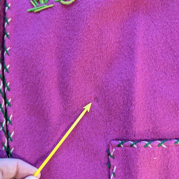 La Mexicana 50’s Vintage Wool Mexico Tourist Jacket Felt Applique Dancers READ - Picture 14 of 16